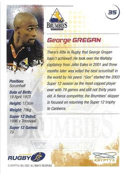 2003 Kryptyx The Defenders Australian Rugby Union #35 George Gregan Back